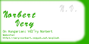 norbert very business card